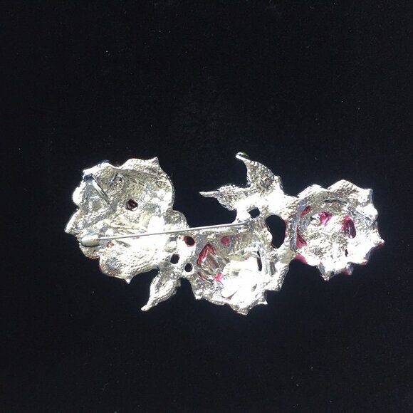BEAUTIFUL BIG BROOCH - PENDANT "ROSES" - Picture 3 of 4